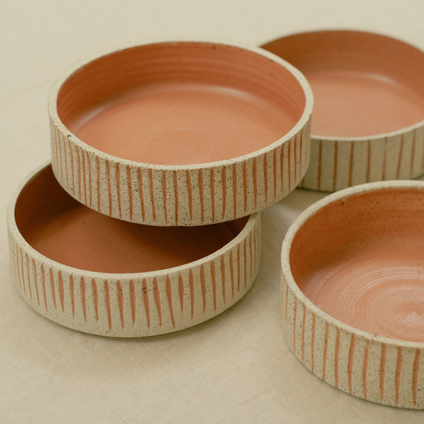 Salmon Pink Coastal Bowl